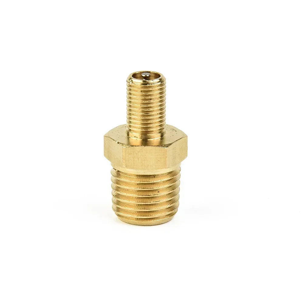 1/4 Inch NPT Solid Nickel Plated Brass Air Compressor Tank Fill Valve Tire Pressure Monitoring Tire Copper Valve