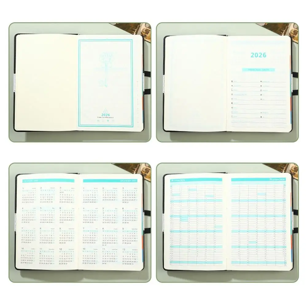 English 2026 Schedule Planner Notepad 12 Months Wear-resistant To-do List Notebook Efficiency Portable Office Work Planner