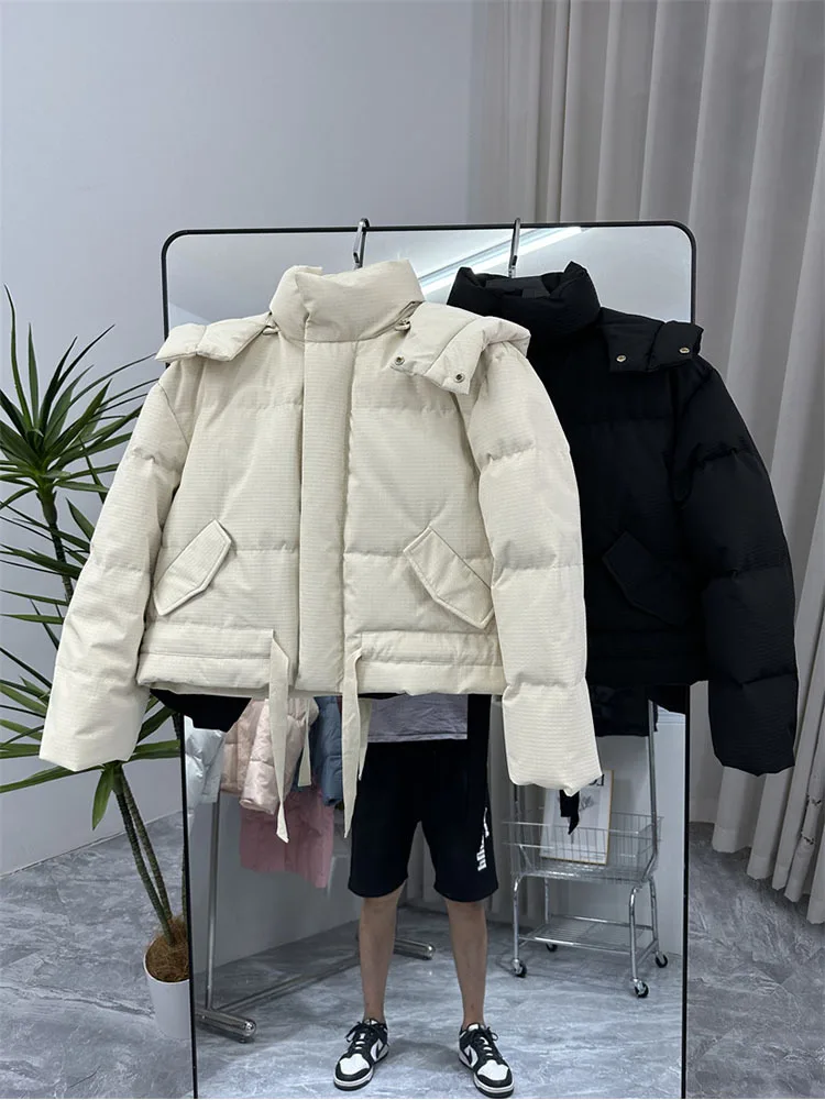 

Women Down Jacket Coat Streetwear Fashion Solid Windproof Duck Down Feather Female Puffer 2023 Winter NEW Short Outwear