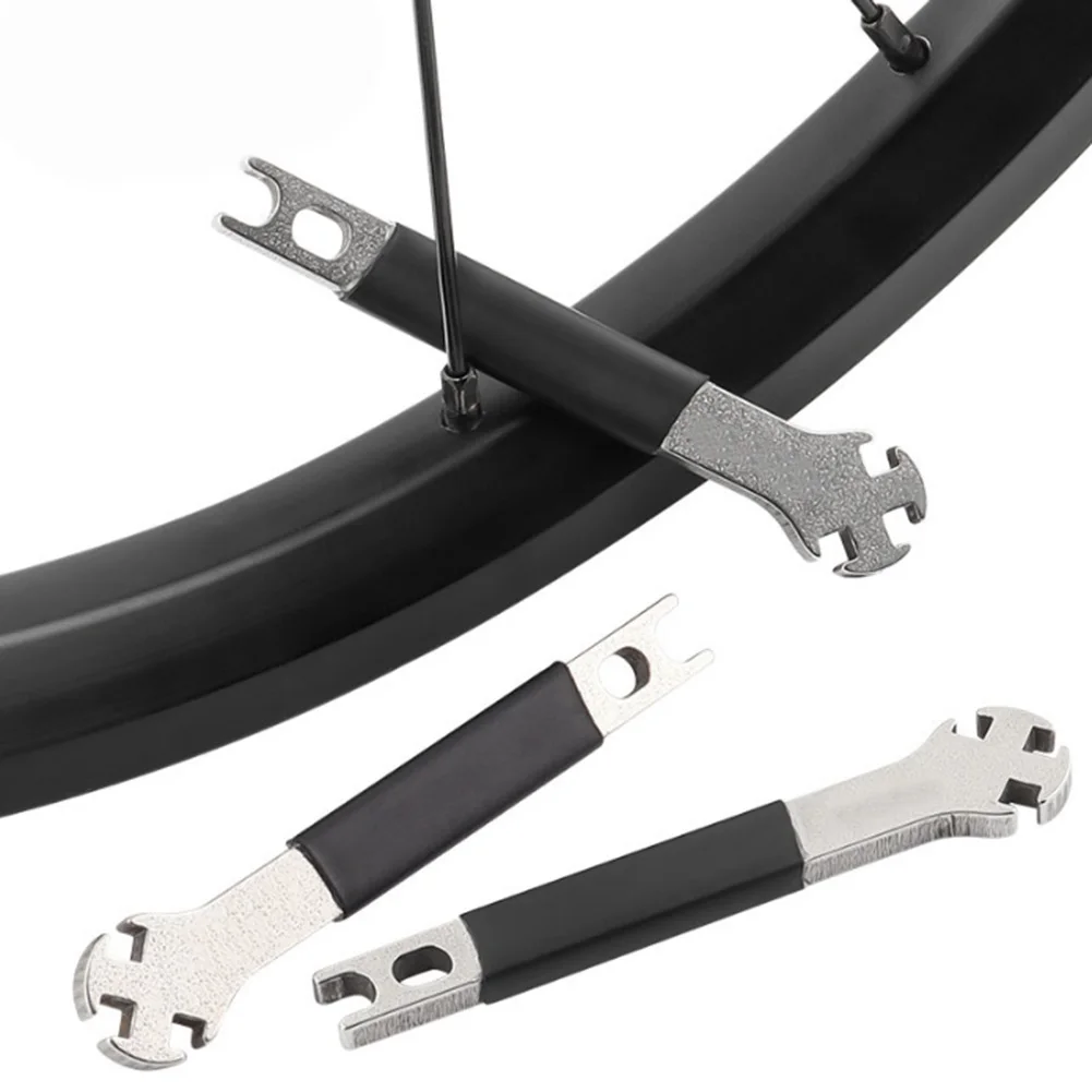 Bike Spoke Wrench Stainless Steel Bike Circles Adjust Correction Versatile Adjuster Spoke Cap Replace Adjust Correction Parts