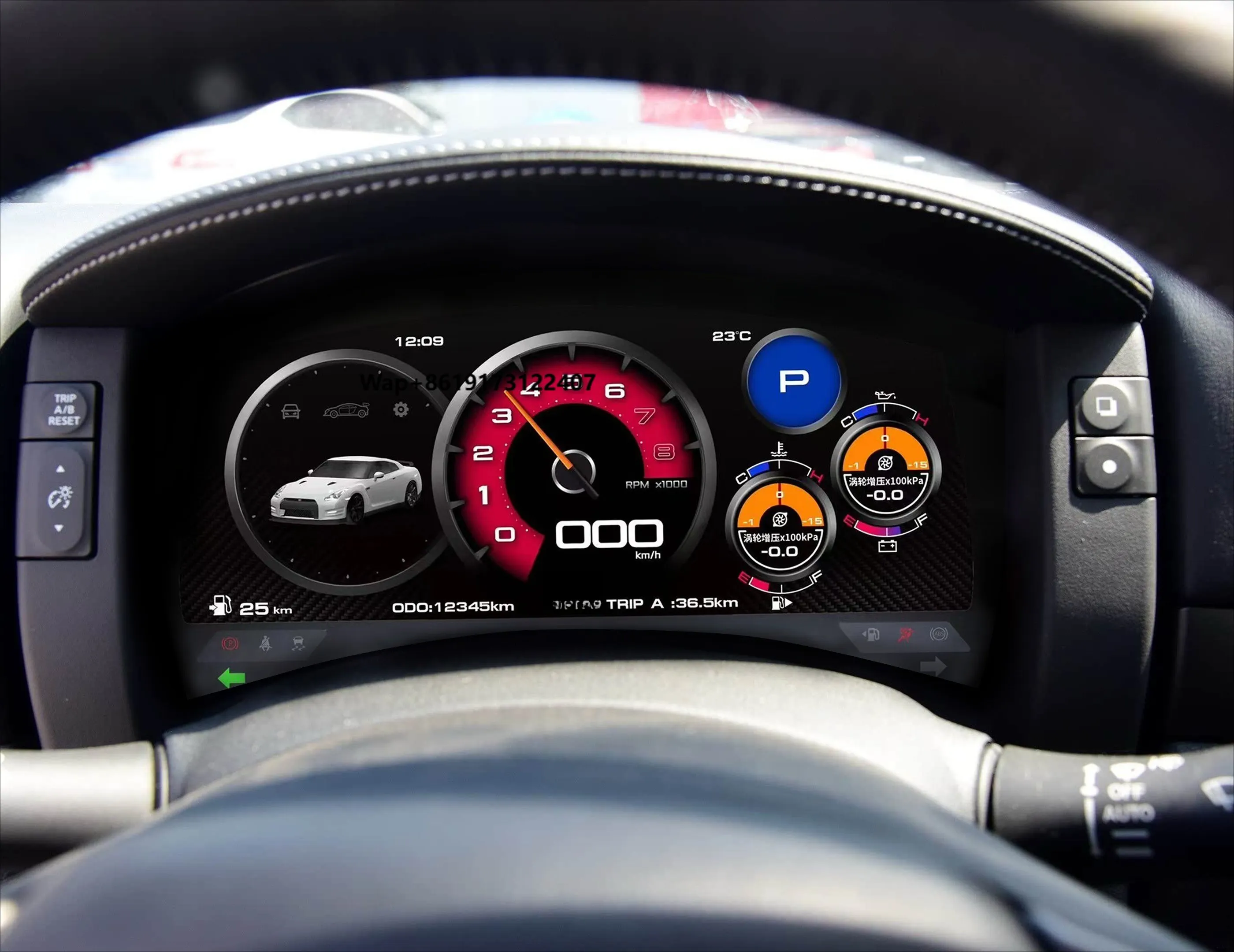 

Upgrade New Digital Cluster Speedometer Panel Linux Dashboard LCD for GTR 2008-2022