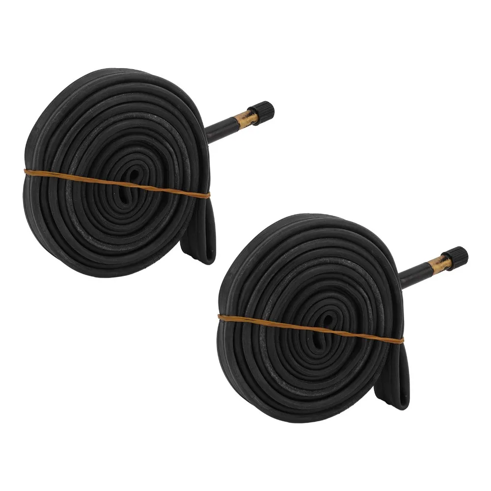 

2 шт. велосипедные камеры из бутилкаучука 48 мм для клапана Шредера 700x23C, замена камеры, простая установка, черные велосипедные камеры