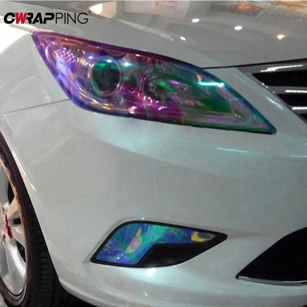 Автомобильная прозрачная светло-фиолетовая защитная пленка 30 см x 60 см, бампер, капот, защита от краски, хромированная защитная пленка для фар, Стайлинг автомобиля