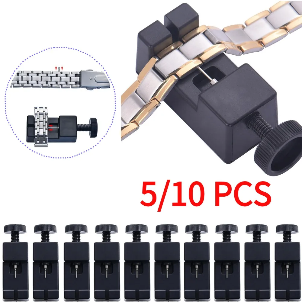 5/10PCS Watch Repair Tools Adjusting Watch Strap Tool with Watch Pin Band Link Pin Remover Watch Band Adjuster Band Link Opener