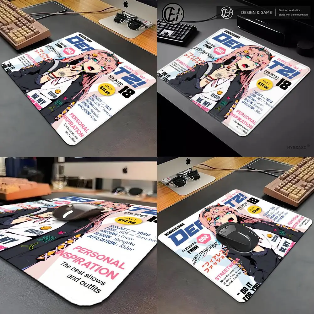 

DARLING in The FRANXX Zero Two Anime Girls Rubber Mouse Pad Kawaii Mousepad 45x40cm Office Non-Slip Computer Mouse Mat Pad