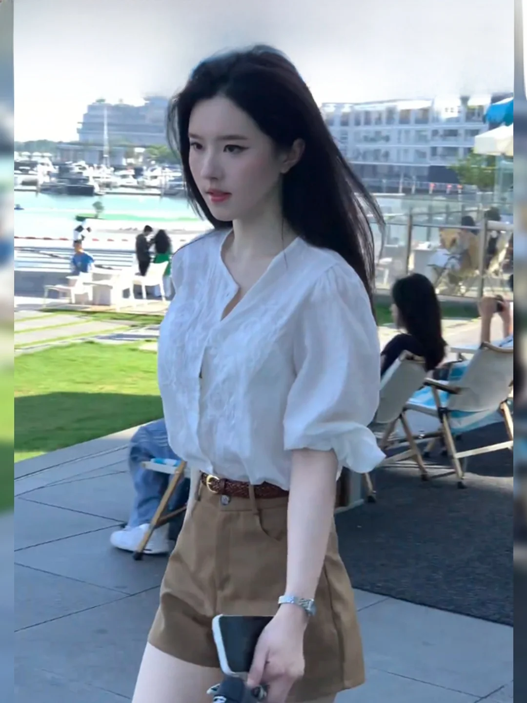 

Элегантная женская блузка с длинным рукавом, защита от солнца, белый топ для осени и зимы, новый дизайн, модная женская одежда