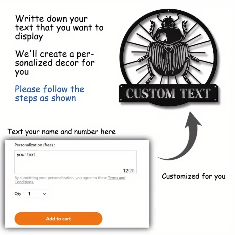 جودة قطعة واحدة - فن جداري فريد من نوعه مصمم خصيصًا على شكل خنفساء الجدارية السوداء. طراز عتيق، مخصص لديكور المنزل، لا يتطلب طاقة