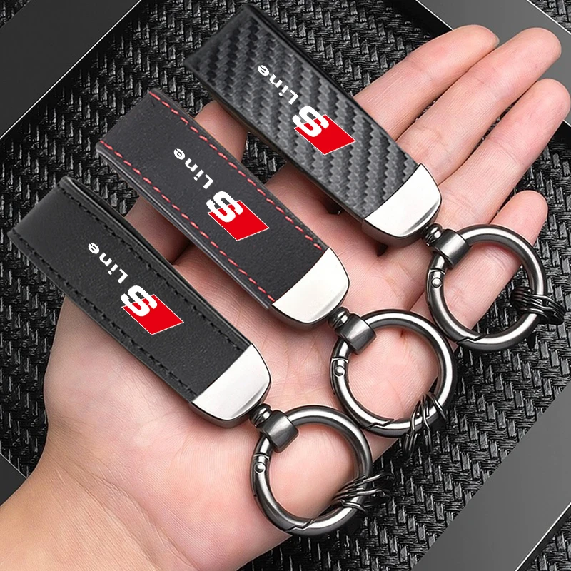 Car KeyChain Fashion Key Accessories Keyrings Gifts For Audi Sline RS3 A1 A2 A3 A4 A5 A6 A7 A8 Q1 Q2 Q3 Q4 Q5 Q6 Q7 Q8 TT S5 RS6