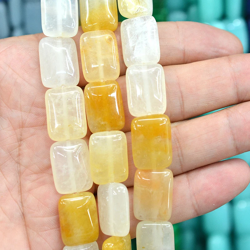 13x18mm 20pcs  stone on the upper plane square beaded agate crystal scattered beads used in jewelry DIY necklace bracelet