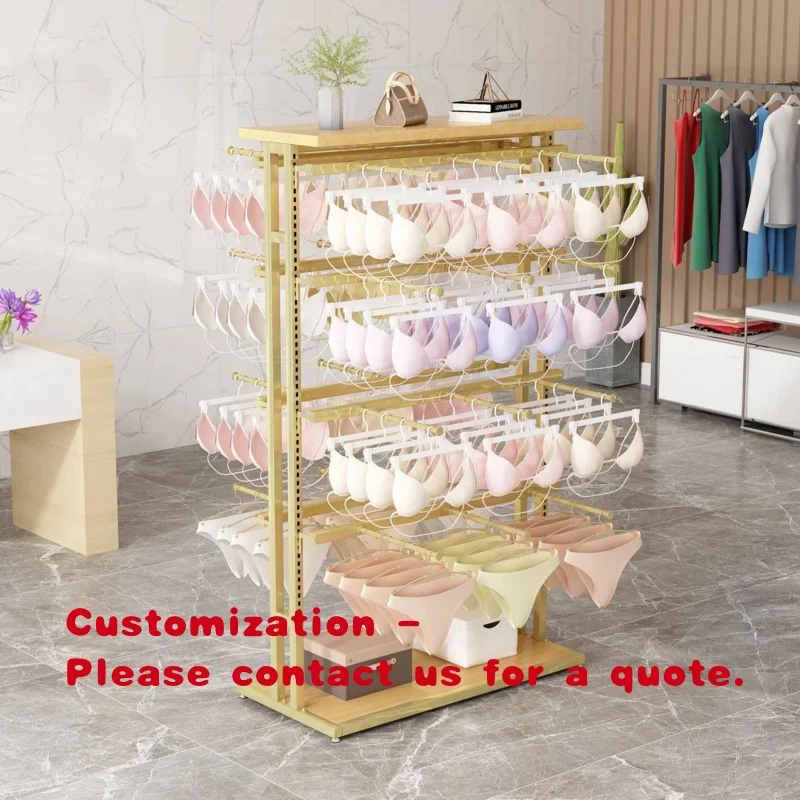 custom.Custom Lingerie Store Underwear Shelves Bra Panties Display Hangers Racks Shopping Mall Shorts Multi-layer Display Racks