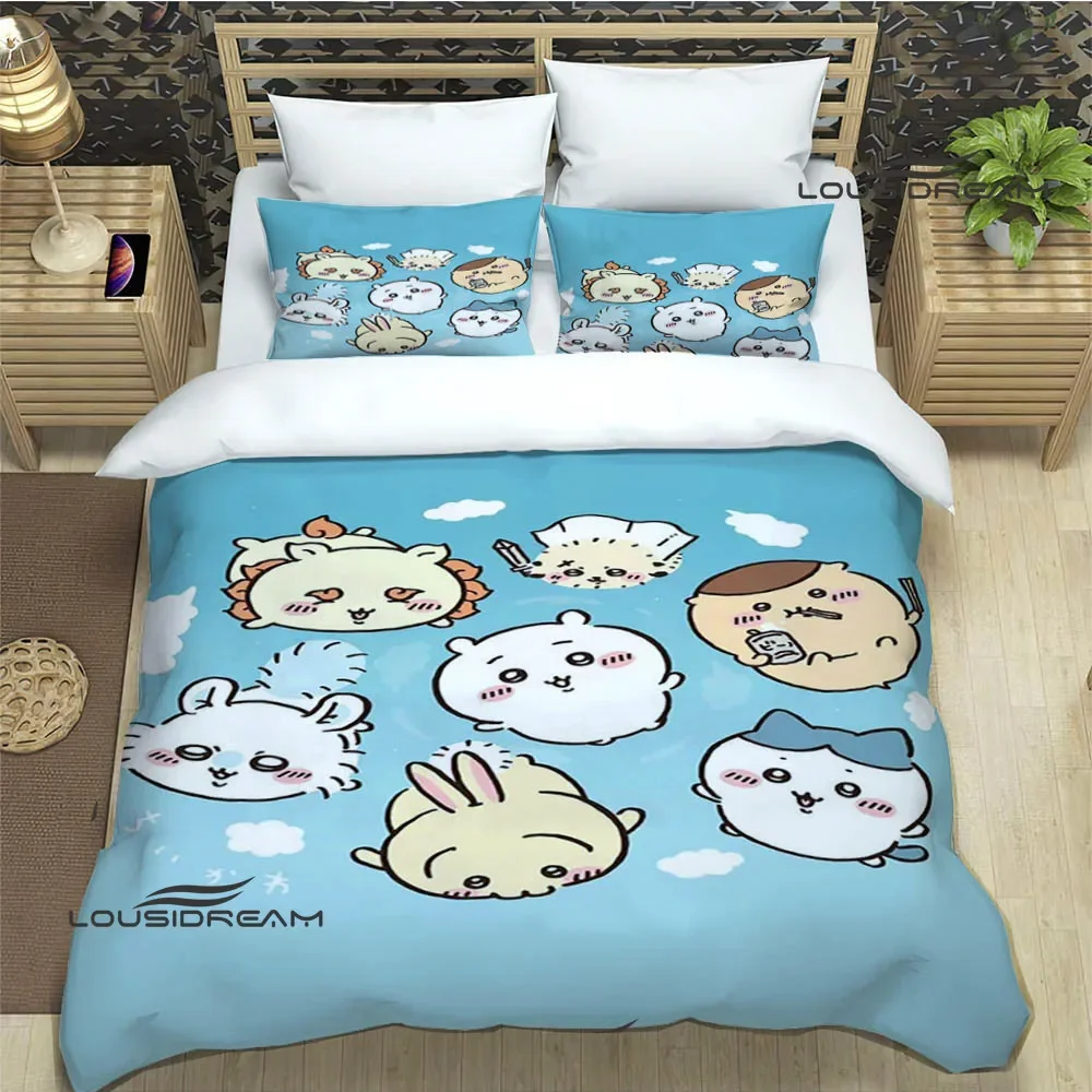 3D Cute C-Chiikawas Printed Bedding Sets exquisite supplies set duvet cover bed comforter set bedding set luxury birthday gift