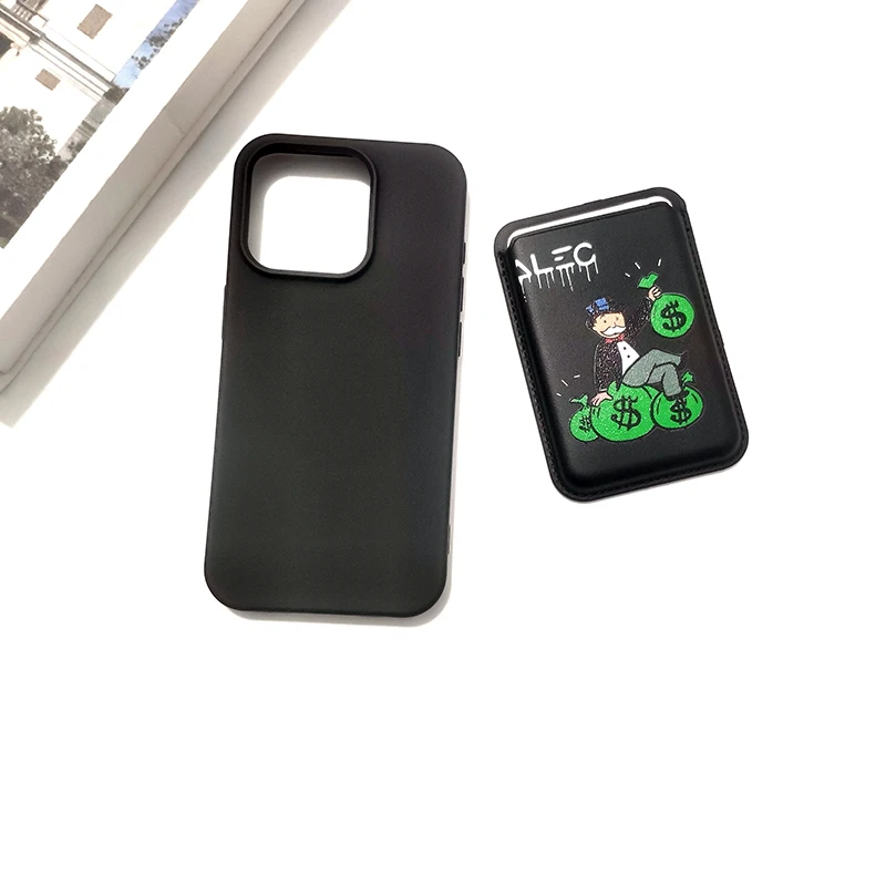 Luxury Dollar MonopolyS Upgrade Magnetic Wallet Phone Case For iPhone14Pro Max 11 12 13 15 16Pro MagSafe Card Bag Holder Cover