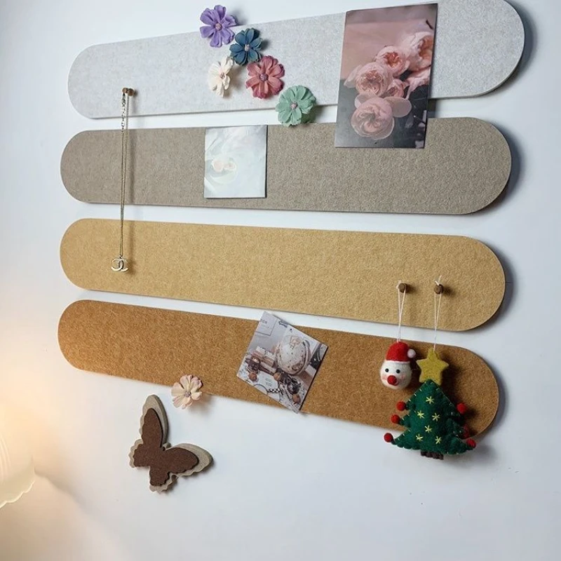 3D Felt Jewelry Ornaments Storage Wall Self-adhesive Board Non Perforated Dormitory Bedroom Hat Glasses Display Tools Decoration