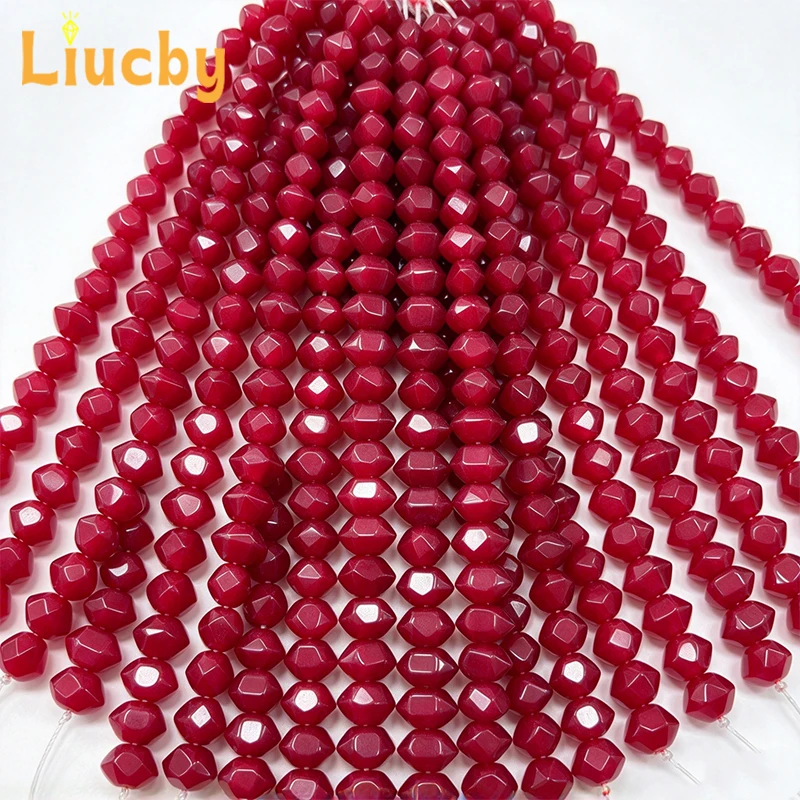 Großhandel Natürliche Tiefrote Facettierte Rubine-Abakus-Perlen für DIY-Schmuckherstellung, Armbänder, Halsketten, 4, 6, 8, 10mm, 15 Zoll Stränge – Detail 5