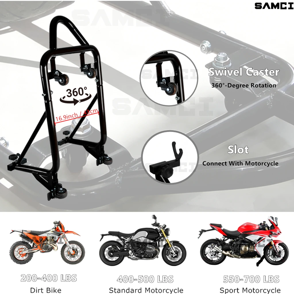 

Motorcycle Rear Wheel Stand Dual-Fork Rear U+L Universal Support Tire Repairing Tool Accessories 400KG Load-Bearing Capacity