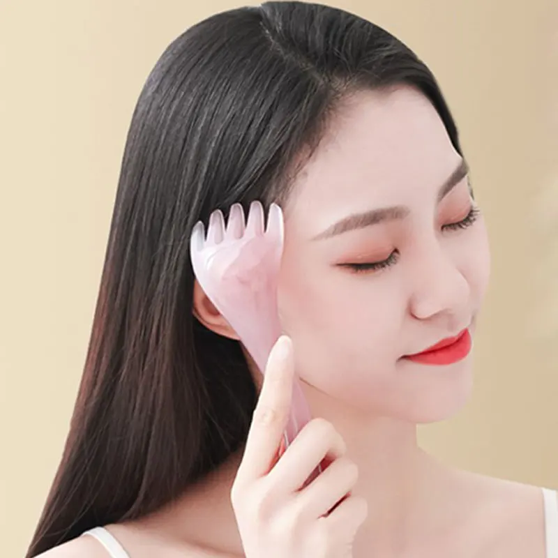 

Resin Beeswax Head Massage Comb Massager Gua Sha Stick Five-claw Comb Tool