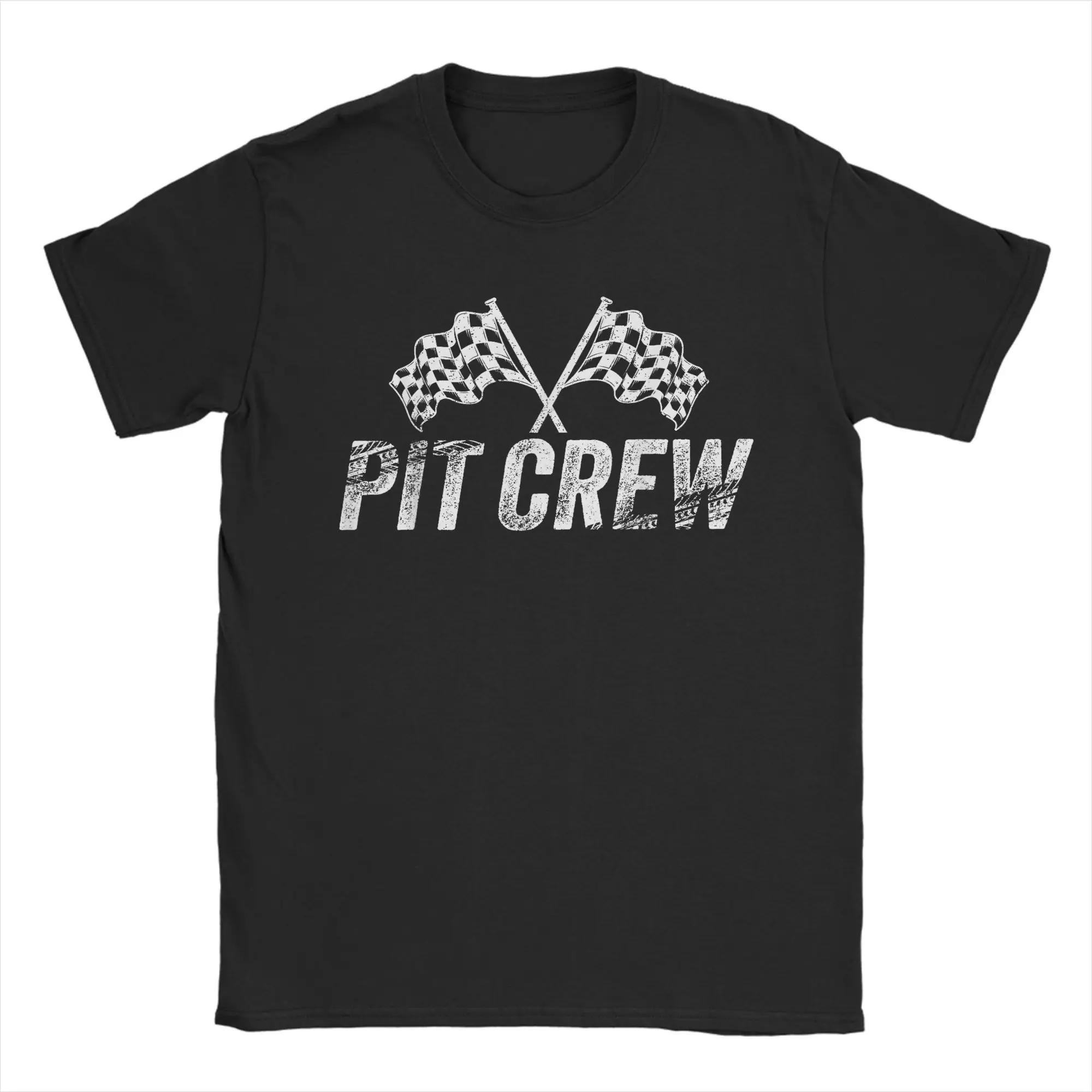 

Humor Pit Crew Birthday Family Matching Race Car Racing T-Shirts for Men 100% Cotton T Shirt Short Sleeve Tee Shirt Tops