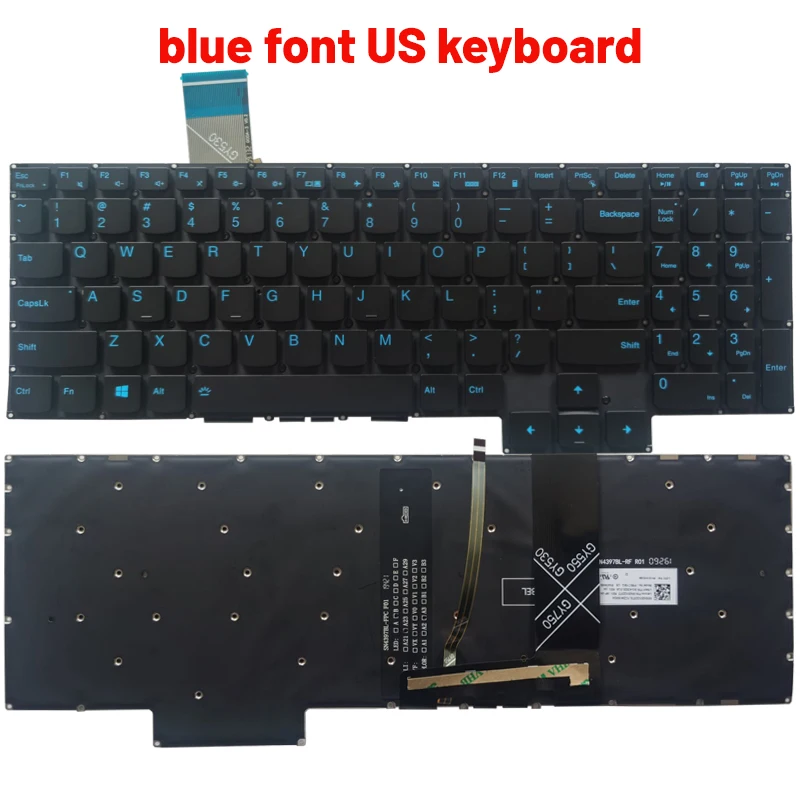 Imagem -05 - Teclado Portátil para Lenovo Ideapad Gaming Luz de Fundo para Ideapad Russo Eua Reino Unido Francês Espanhol 315imh05 15arh05 15ach05 3-15ach6 3-15ihu6 Novo