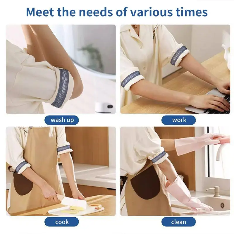 5 Stück elastische Netz-Ärmelhalterbänder, Hemdärmelhalter, rutschfester Clip für Armmanschetten, vielseitig einsetzbares Stirnband für den täglichen Gebrauch – Detail 10