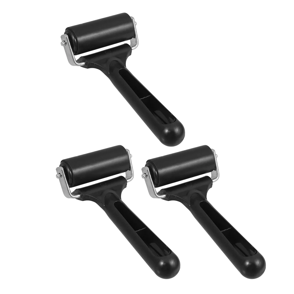 

3 Pcs Printmaking Tool Clay Roller Tools Printing Glue Brayers Iron Applicator Hand