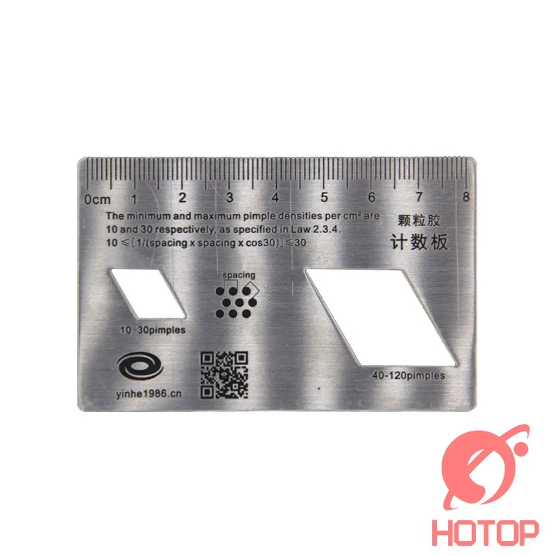 Table Tennis Long Pimpled Rubber Pips Count Measuring Gauge Referee's Special Long Pips Rubber Specification Measuring Caliper