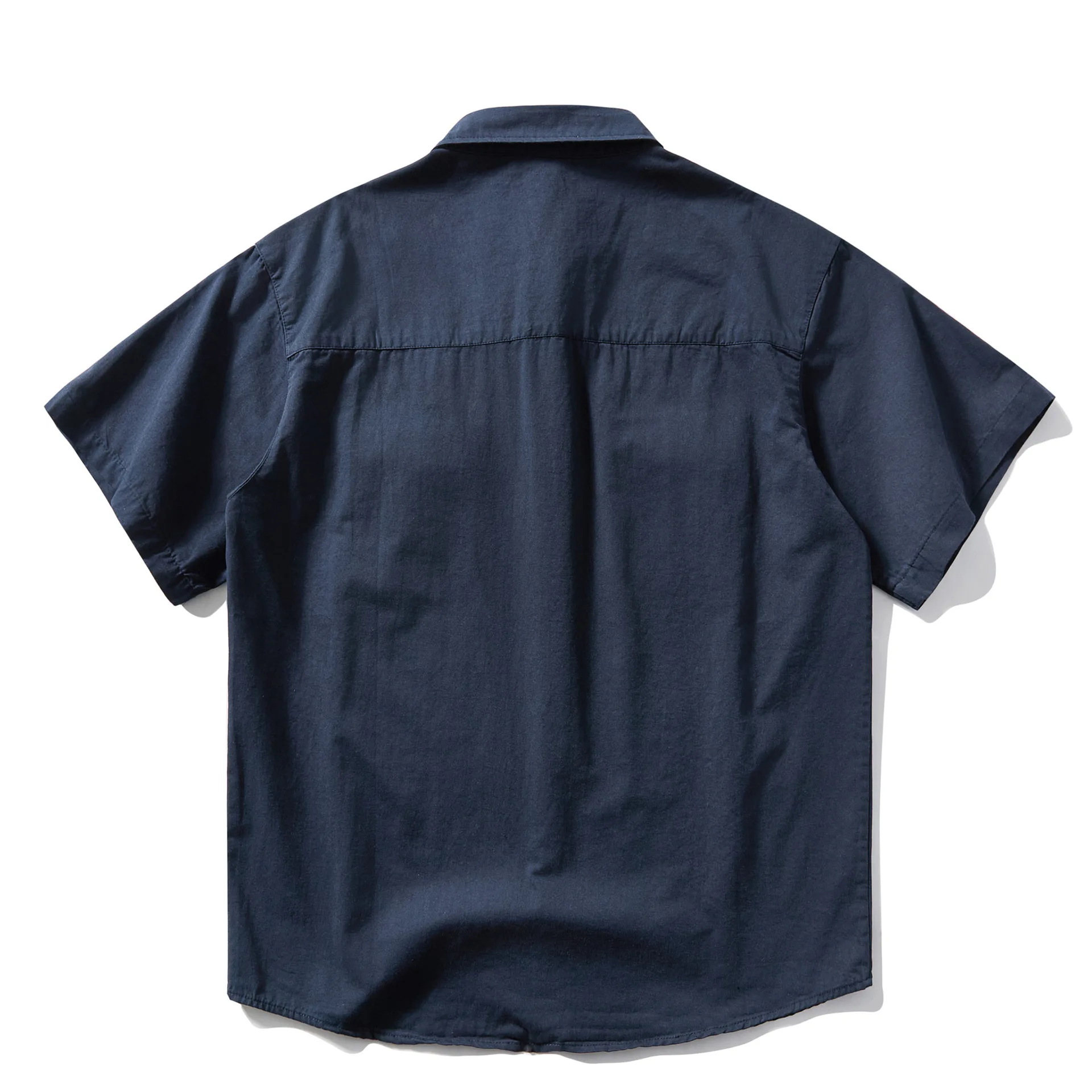 2026 Summer Vintage Multi-Pocket Tooling Short Sleeve Shirt Men's Loose Cotton Five-Sleeve Shirt