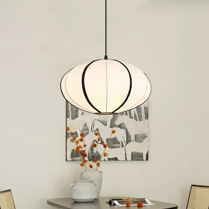 

SANDYHA Retro Minimalist White Pendant Light LED Hanging Lamp for Dining Table Living Room Bedroom Ceiling Chandeliers Home