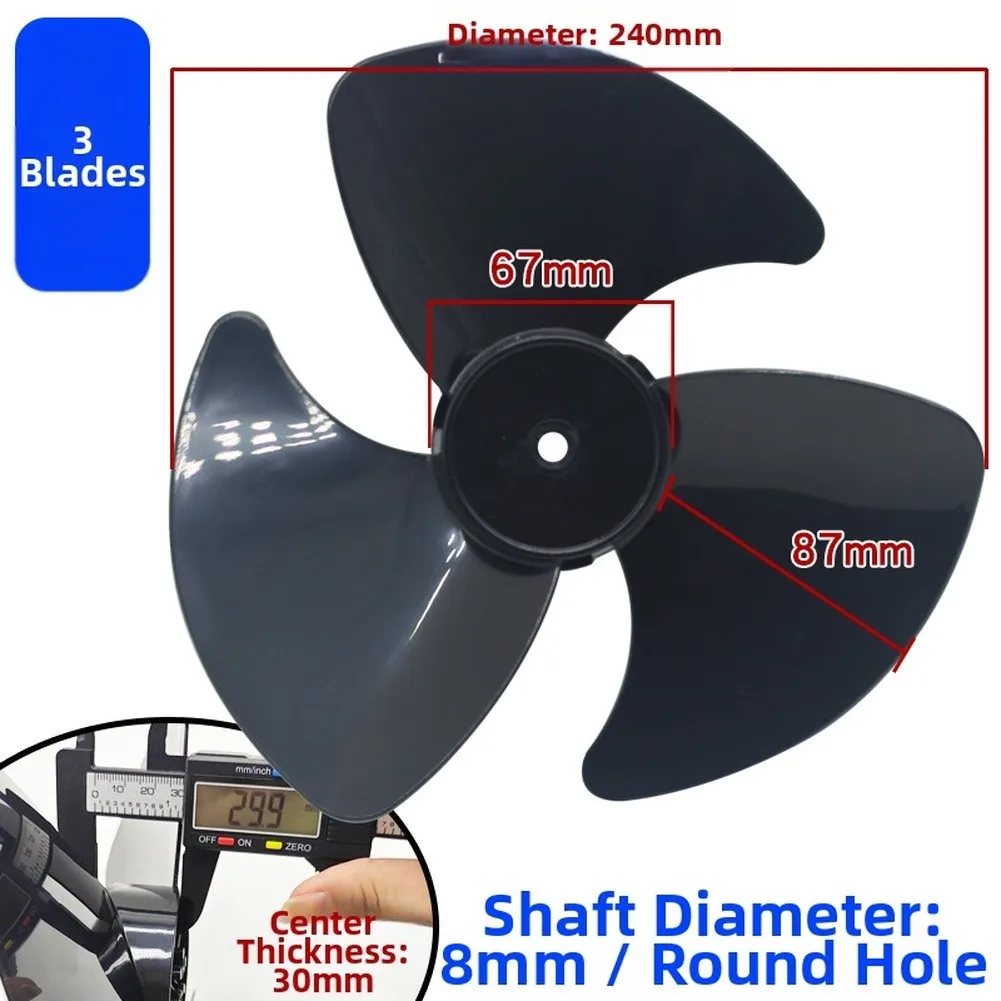 3 Air Circulator Fan Replacement For Blades 20cm 24cm PP Plastic Low Noise For Floor Standing Cooling Fan Parts Accessories