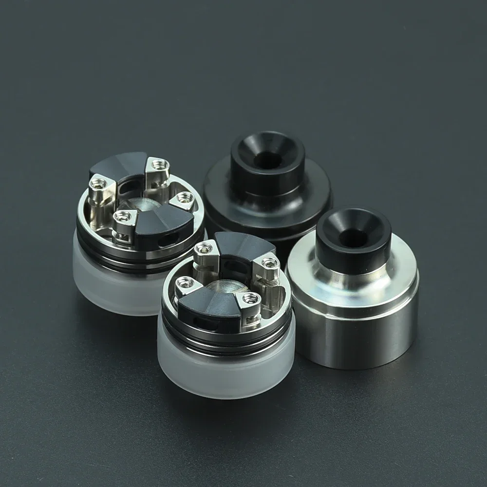 

wolfcoolvape Venom-Tank Style RDTA 22mm 1.8ml 316L SS Rebuildable Atomizer with 5 Airflow Pins for MTL/DL Vape Tanks