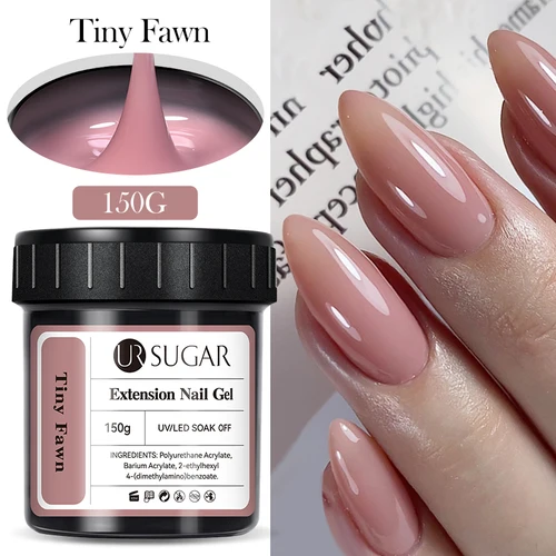 Imagen 1 del producto UR SUGAR 150g Gel de uñas de extensión rápida Vernish semipermanente acrílico rosa claro Gel desnudo esmalte de uñas Gel de construcción UV