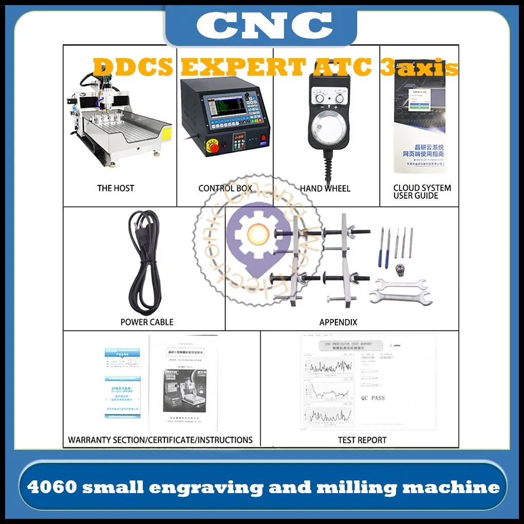 Latest CNC DDCS EXPERT M350 3axis 4060 small engraving and milling machine ATC precision engraving machining with knife library