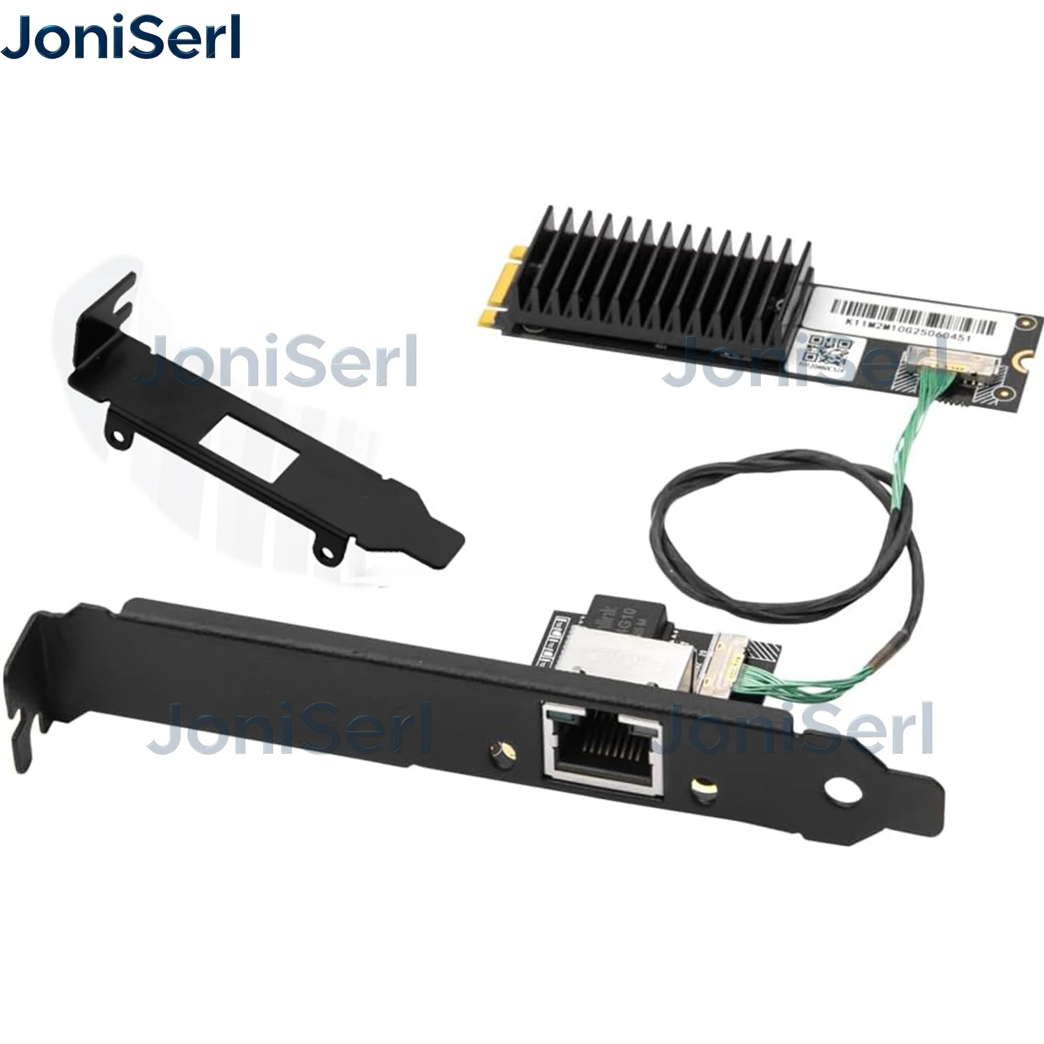 JonISerl AQC113 10G Ethernet NIC, M.2 B+M Network Adapter with RJ45 10Gbe Port, Downward Compatible 5G/2.5G/1G