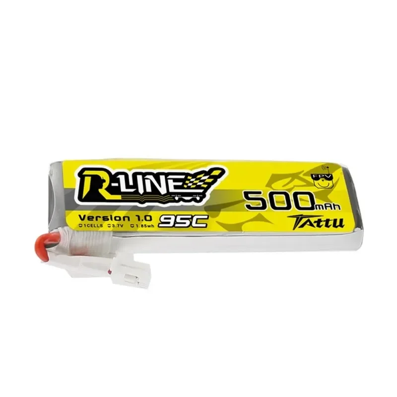 Gens Ace Tattu R-Line 1.0 LiPo Rechargeable Battery 500mAh 95C 1S 2S1P With PH2.0/XT30 Plug for RC FPV Racing Drone Quadcopter