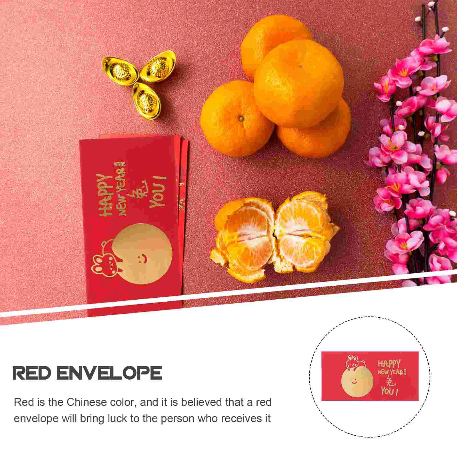 Lai See Red Packet Year of The Rabbit Envelope Decor Money Envelopes Decorate Chinese