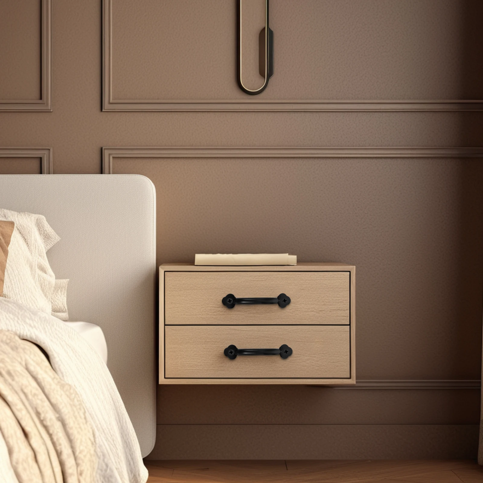 

3pcs Black Cabinet Handle Zinc Alloy Vintage Pull Metal Drawer Handles For Kitchen Wardrobe Closet Barn Door Hardware