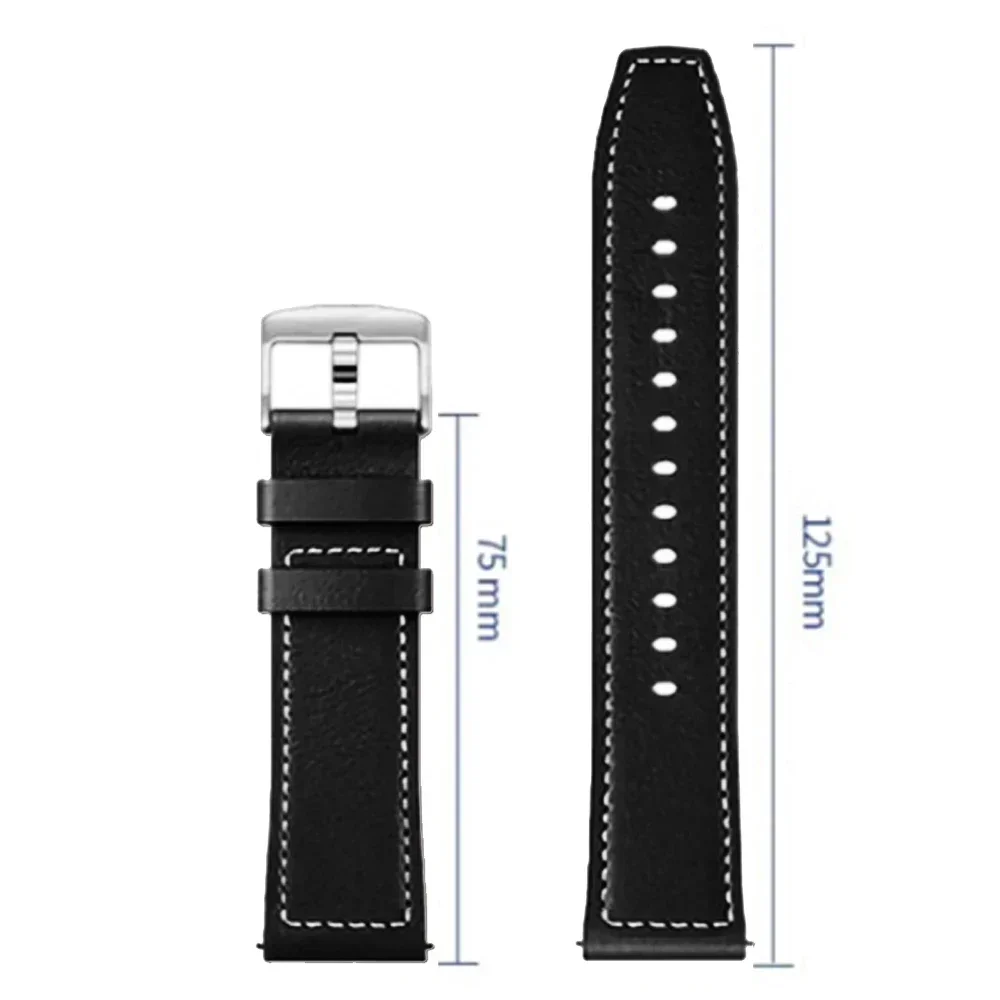 20/22mm Leather Watch Strap For Garmin Venu 3 Band Venu 2 Plus Sq 2 Forerunner 265 255 Music Watchband for HUAWEI GT 5 4 3 2 Pro