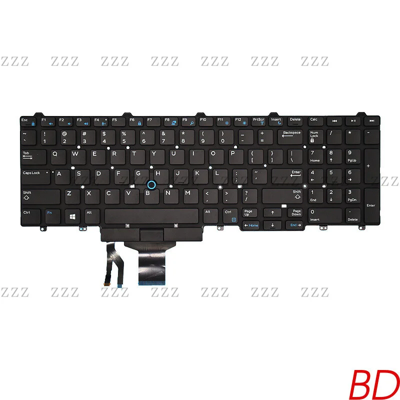 ZZ E5550 E5570 M3510 M7510 M7720 M7520 M3520 P53F For Dell English Keyboard
