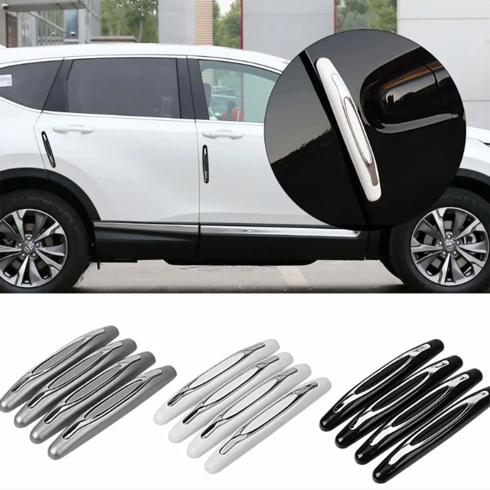 4Pcs Universal Decorative Corner Bumper Car Door Protector Anti-Scratch Anti-Collision Strip Auto Guard