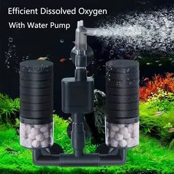 Filtro per acquario nero con pompa per acquario Pompa ad aria Skimmer Filtro in spugna biochimica Acquario Bio Filtro Aquario