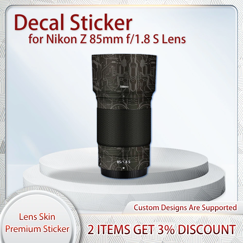 

Для Nikkor Z 85F1.8 S Наклейка на объектив для Nikon Z 85mm f/1.8 S Наклейка на объектив Z85 1,8 Защитная пленка Z85 Wrap Cover