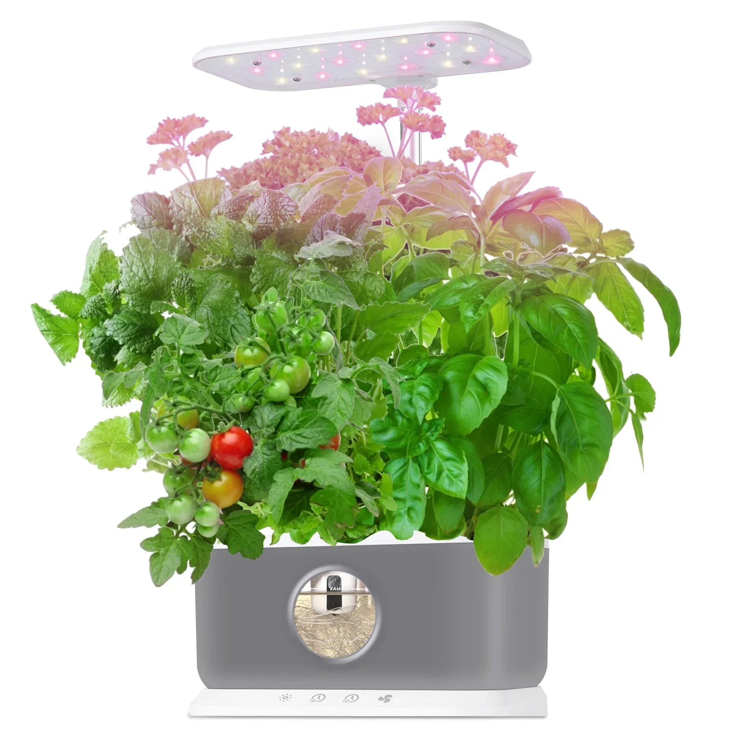 6 Holes Mini Aquaponic Box Smart Led grow Light Home Garden Kit Hydroponic Planter Growing System Self Watering Fower Pots