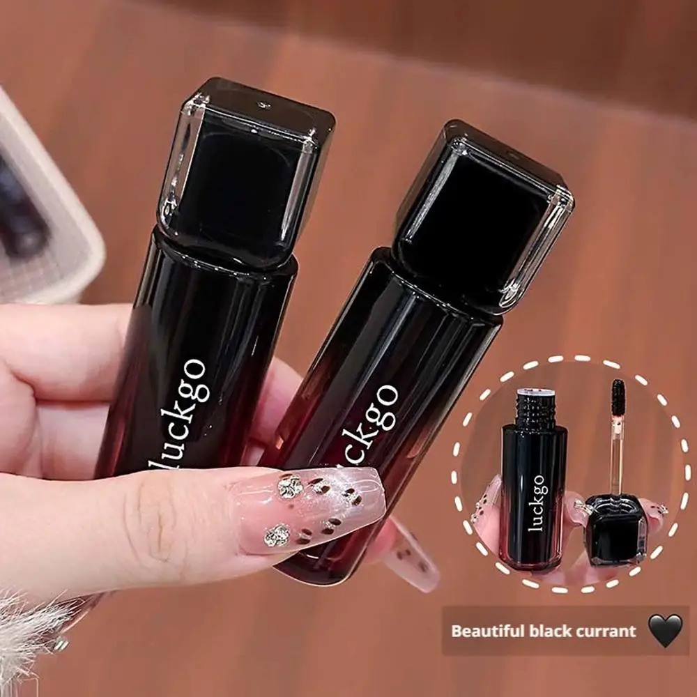 Rouge à lèvres liquide pour tatouage, noir et marron, imperméable, durable, teinte mate, Contour marron, tache à lèvres détachable, cosmétique