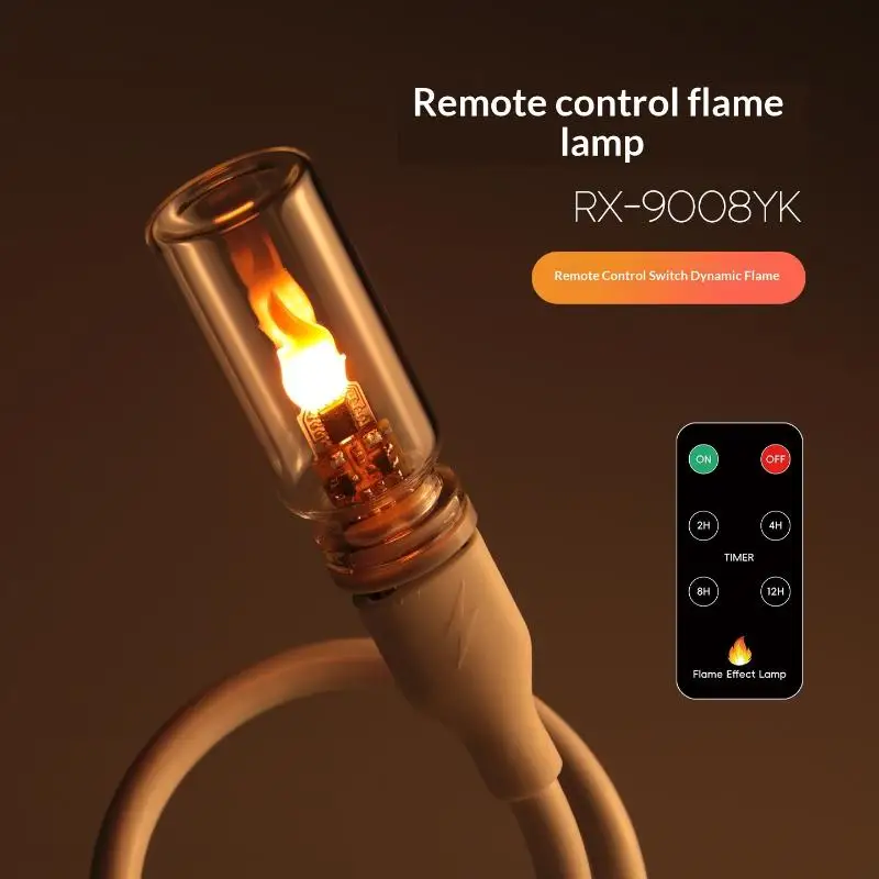 

Светодиодная свеча с имитацией пламени USB, матовое/прозрачное стекло, с пультом ДУ, для автомобиля или домашнего декора