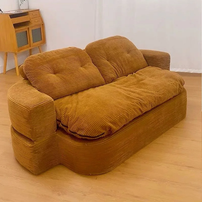 Kangaroo bed sofa integrated molding boneless frame pure sponge corduroy small apartment sofa bed