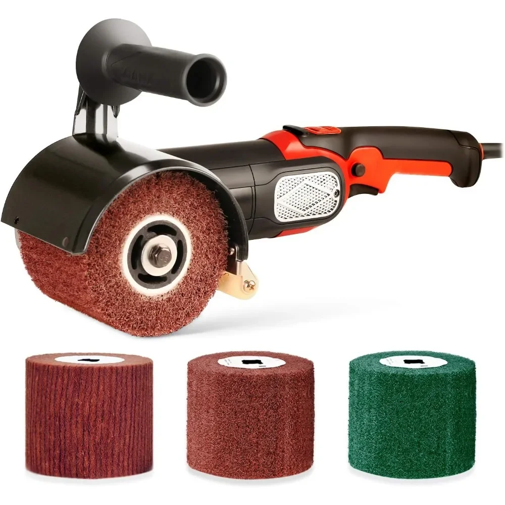 

Burnishing Polishing Machine, ZFE 1200W 110V Burnishing Polishing Machine Polisher/Sander Set with 4PCS Non-woven Burnishing