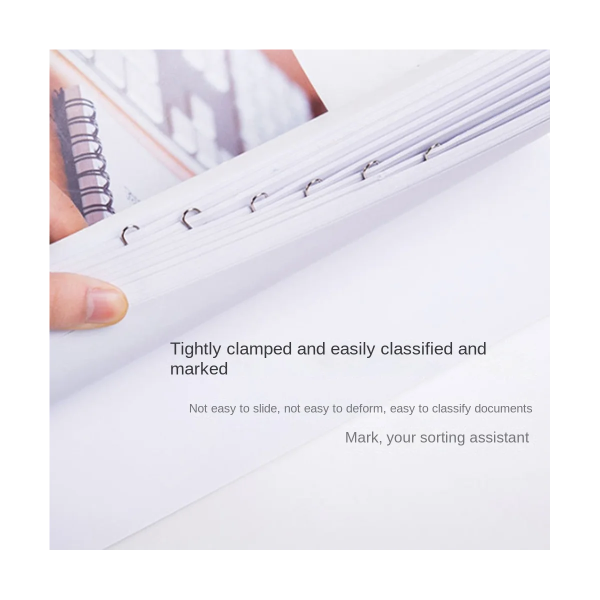 Nickel-Plated Paper Clip Back-Type Buckle Back-Line Needle Clip File Paper Office Supply Paper Clip