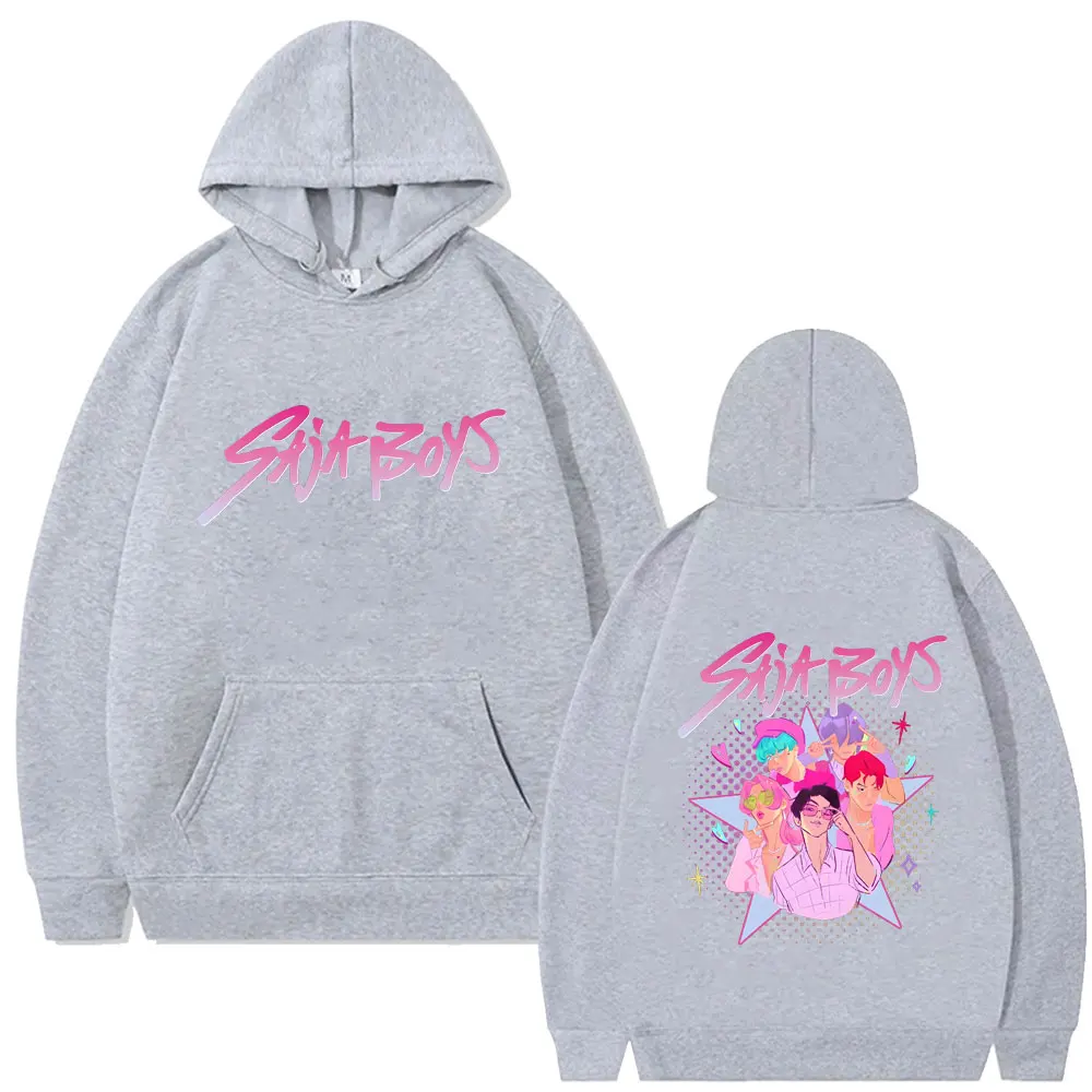 Movie KPop Demon Hunters Saja Boys Graphic Hoodie Men Women Korean Fashion Trend Streetwear Male Vintage Casual Pullover Hoodies
