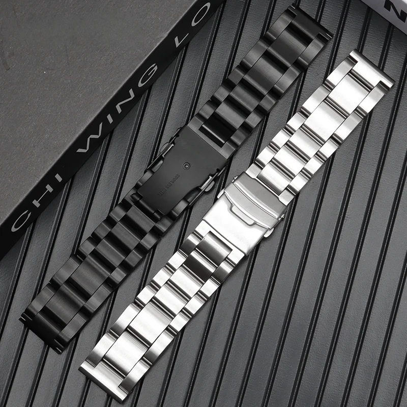 سميكة الفولاذ المقاوم للصدأ حزام ساعة اليد لبانيراي لومينور سايكو الفولاذ المقاوم للصدأ سوار الرجال الصلب حزام الساعات 22 مللي متر 24 مللي متر 26 مللي متر