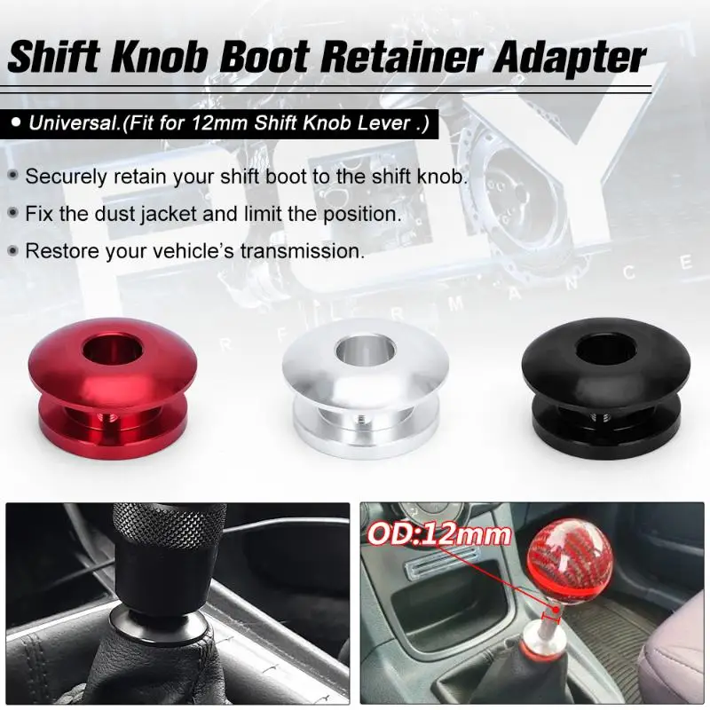 Universal Aluminum Alloy Shift Knob Stopper Shifting Head Limiter Fixed Base Gear Head Buckle Aluminum Car Gear Knob Limiter