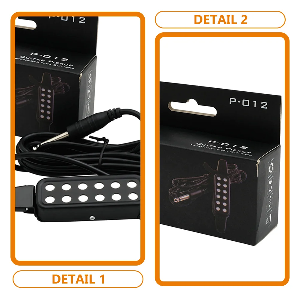

Universal Folk Guitar Sound Hole Pickup Electric Guitar Pickup Accessory Acoustic Guitar Pickup with Cable Cord